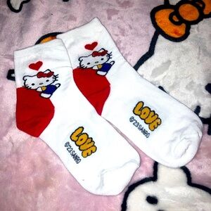 Sanrio Hello Kitty Red and White Socks